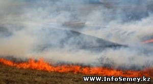 В Восточно-Казахстанской области произошли два крупных степных пожара