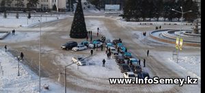 В Семее состоялся автопробег в честь Первого Президента РК